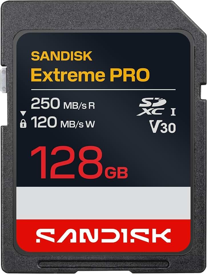 SANDISK Extreme PRO SDXC Speicherkarte 128 GB, bis zu 250 MB/s Lesen