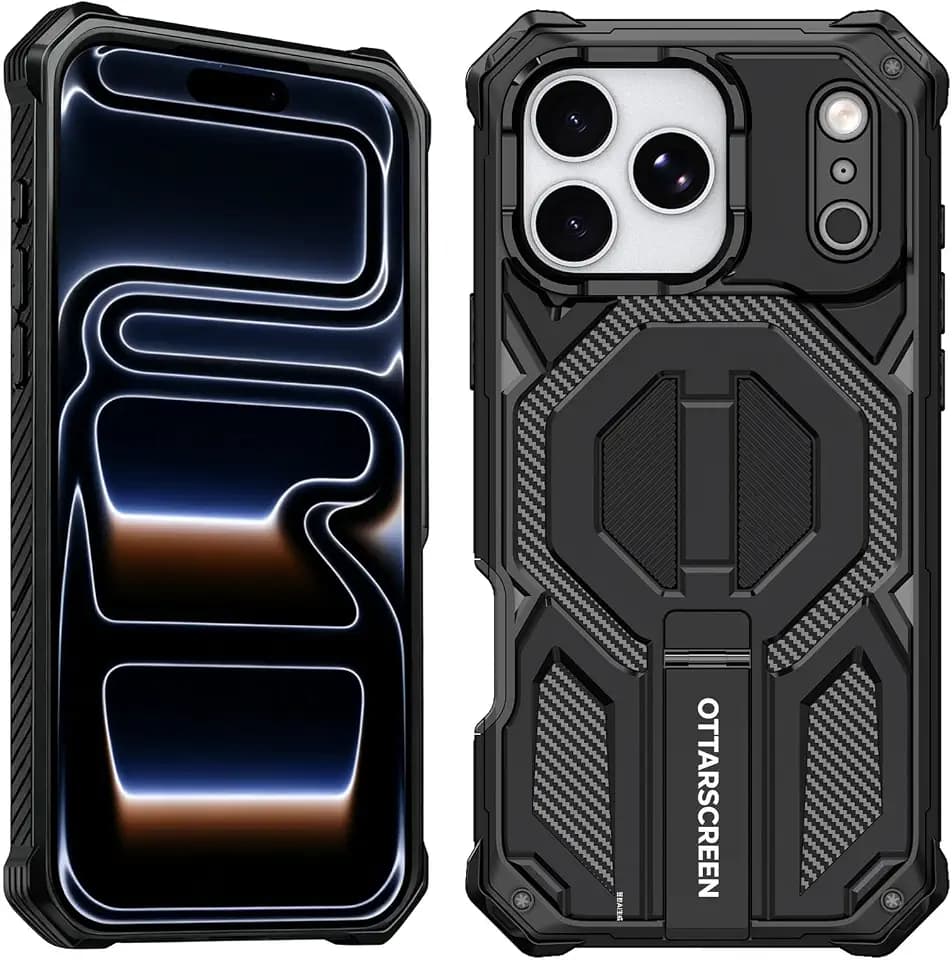 Designed for iPhone 17 Pro Max Case with Stand an Magnetic | Built-in Invisible Kickstand | Compatible with MagSafe | Military Grade Tough & Durable Phone Case for iPhone 17 Pro Max