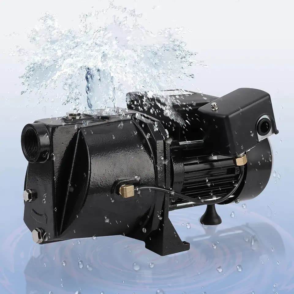 1.75 HP Shallow Well Jet Pump, Heavy Duty 2070GPH Cast Iron Above Ground Booster Water Transfer Pump with Automatic Pressure Switch, Depth Up to 25 ft, 115V/230V Dual Voltage for Home, Garden,Farm