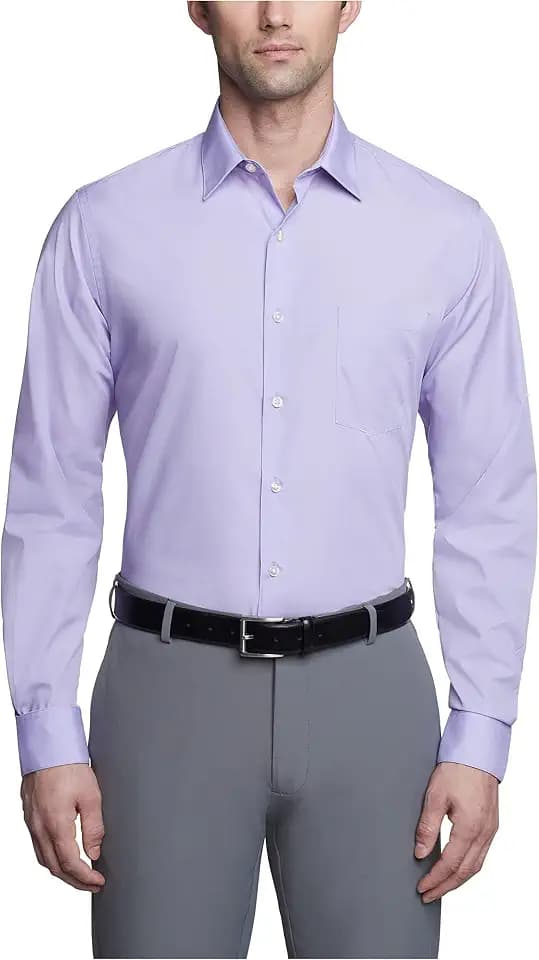 Van Heusen Men's Dress Shirt Fitted Poplin Solid
