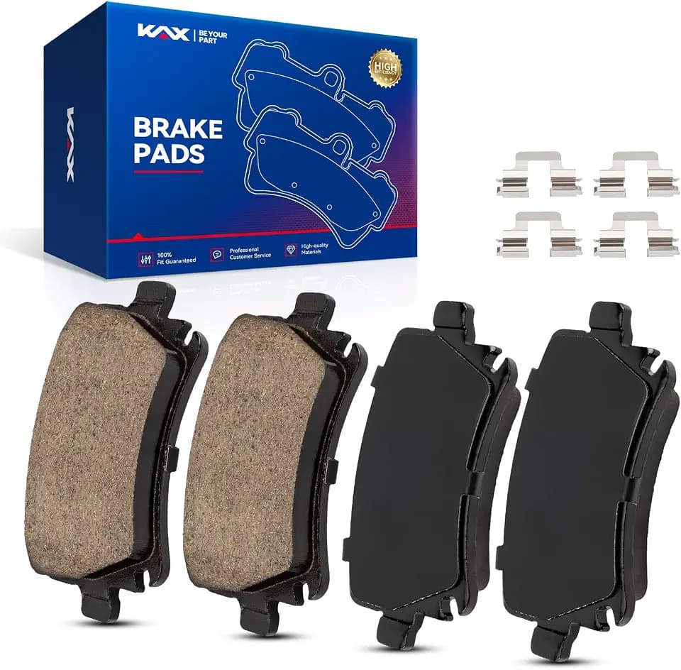 KAX D1108 Rear Ceramic Brake Pads Sets Fit For Je-t-ta 2005-2010, GTI 2006-2011 2015 2018-2020, Passat 2006-2009, Ti-guan 2009-2011, Rabbit 2006-2009, Golf 2010 2012-2013, E-os 2007-2011, A4 2005-2009