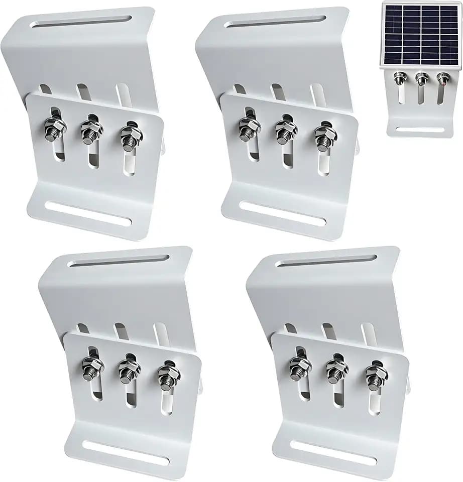 Adjustable Solar Panel Tilt Mount Bracket, Heavy Duty Solar Panel Mounting Kit for RVs, Trailers, Boats, Yachts, Roof, Wall and Off-Grid Systems ，8Pack (4 Pairs)