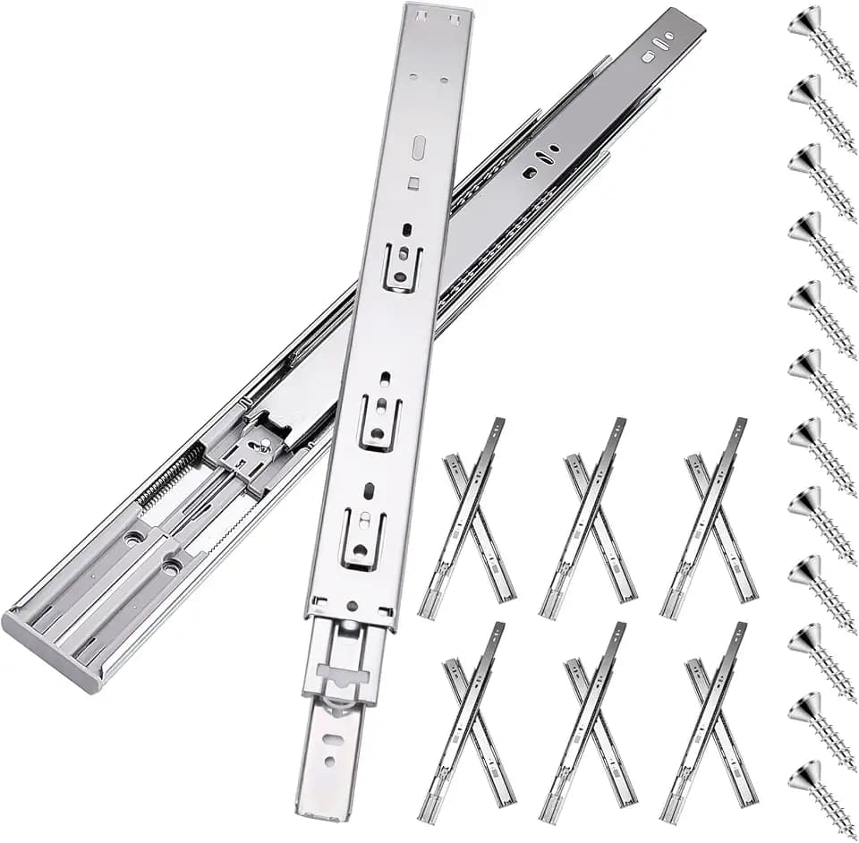 Sulawskys Soft Close Drawer Slides 10 Inch, 6 Pairs – Full Extension 100LB