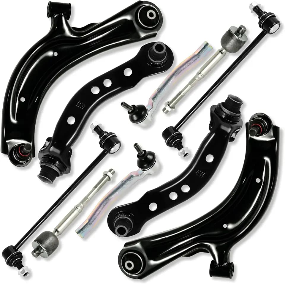 10pc Front Control Arm Fit for Nissan NV200 13-19, Sentra 13-19 2013 2014 2015 2016 2017 2018 2019 W/Ball Joint Tie Rod End Sway Bar End Link OE# K622159 K641724 K750719 ES800966 EV800951