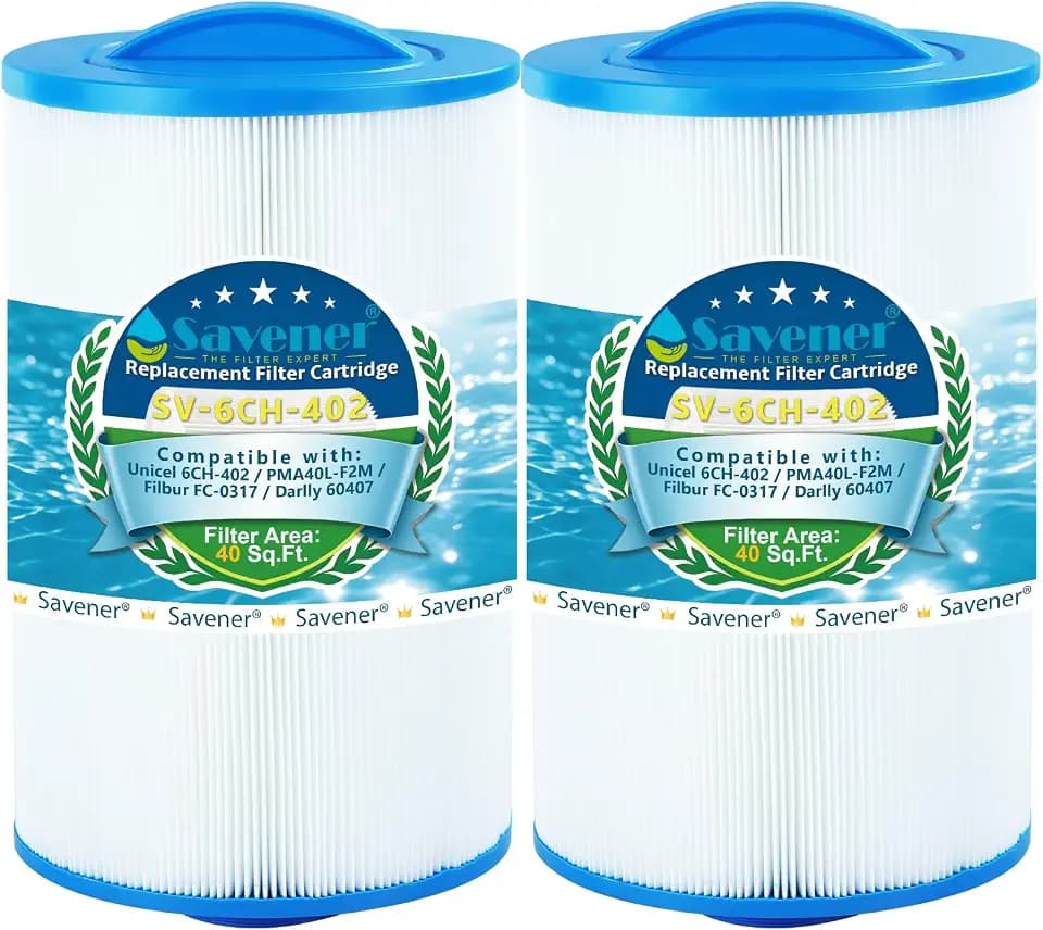 Spa Filter 6CH-402 Replaces PMA40L-F2M, Master Spas Twilight X268365,X268543,X268511,X268514,Unicel 6CH-402,Filbur FC-0317, 2" Male Thread/MPT Hot Tub Filter 40sq.ft, 2 Pack