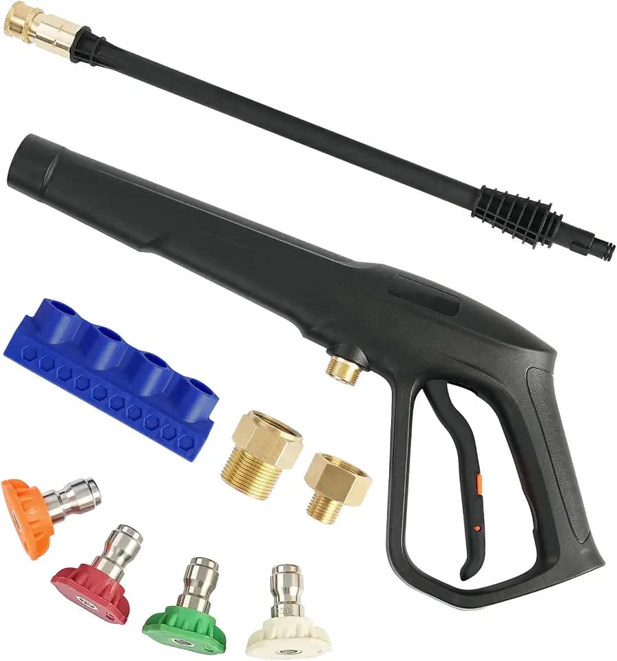 Pressure Washer Gun, Max W.P. 2320PSI, B.P. 5000PSI, M22-14/15mm Fitting