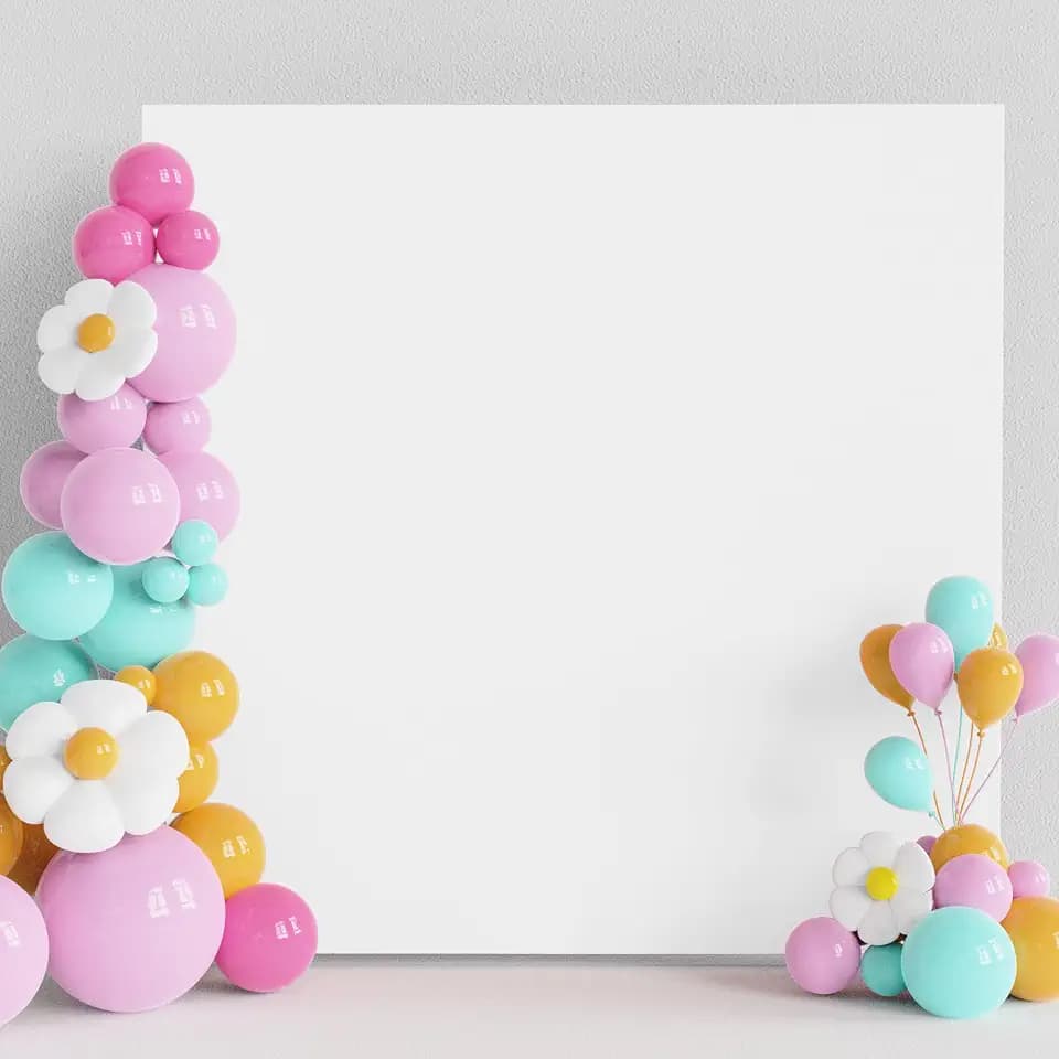 Wokceer Square Backdrop Cover White Square Wedding Arch Cover, 6.6x6.6FT