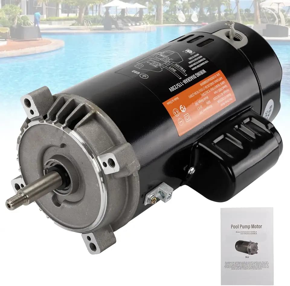 Upgraded 2 HP UST1202 Swimming Pool Pump Motor Fit for Hayward Super Super II Max Flow Max-Flow pumps Northstar Jacuzzi Magnum Pump, 115/230 V Pool Pump Motor - 2.0 HP