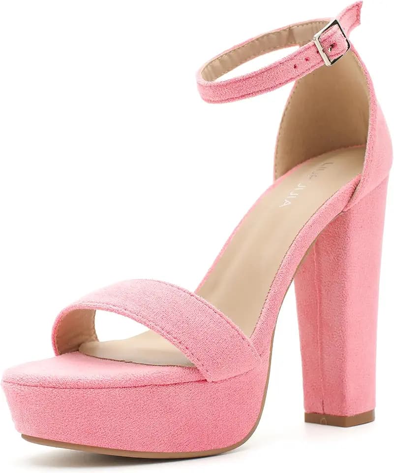 LIURUIJIA Women's Chunky Block High Platform Heels Dress Sandals