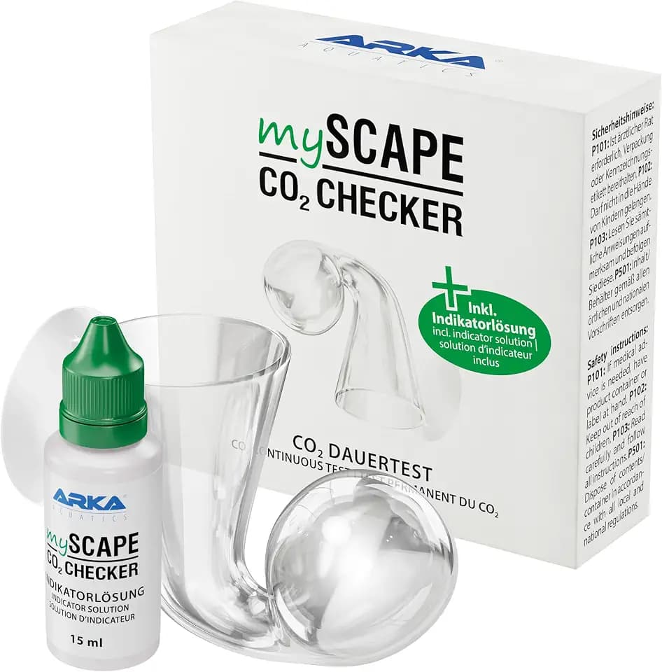 CO2 Dauertest Aquarium - myScape Dropchecker Glas mit Indikatorlösung 15 ml