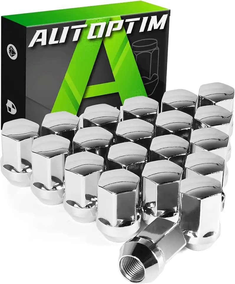 AUTOPTIM 9/16-18 OEM Lug Nuts - 20 Pcs Chrome for Dodge Factory Style Wheel