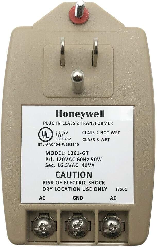 Honeywell 1361-GT Transformer, 16.5Vac, 40VA, 2.4A