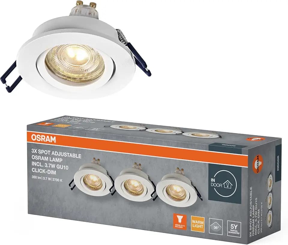 Osram Spot Set LED Einbaustrahler DIM Flexibel 3,7W Weiß