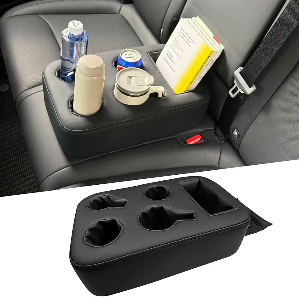 Xaido Car Back Seat Cup Holder, PU Leather Couch Sofa Bed Cup Holder