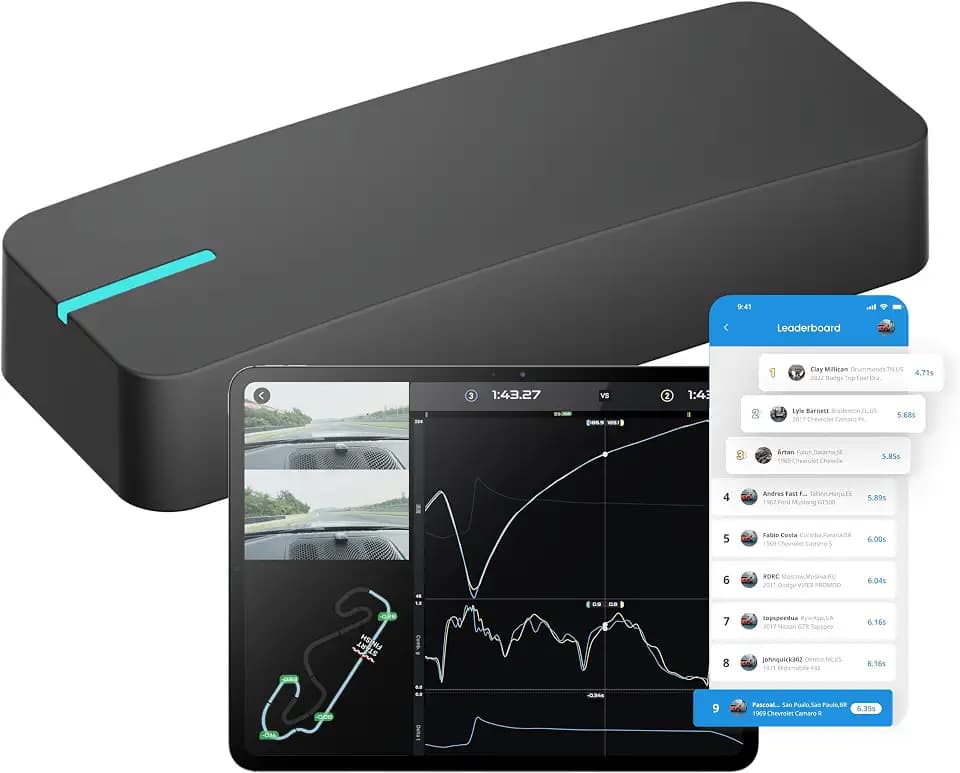 Dragy GPS-basiertes Leistungsmessgerät, bis zu 25 Hz GPS-Laptimer, Motorrad-Video-Overlay, verbessertes UBLOX Hochleistungs-GPS-Modul der 10. Generation, USB-C-Ladeanschluss (DRG70-C generalüberholt)