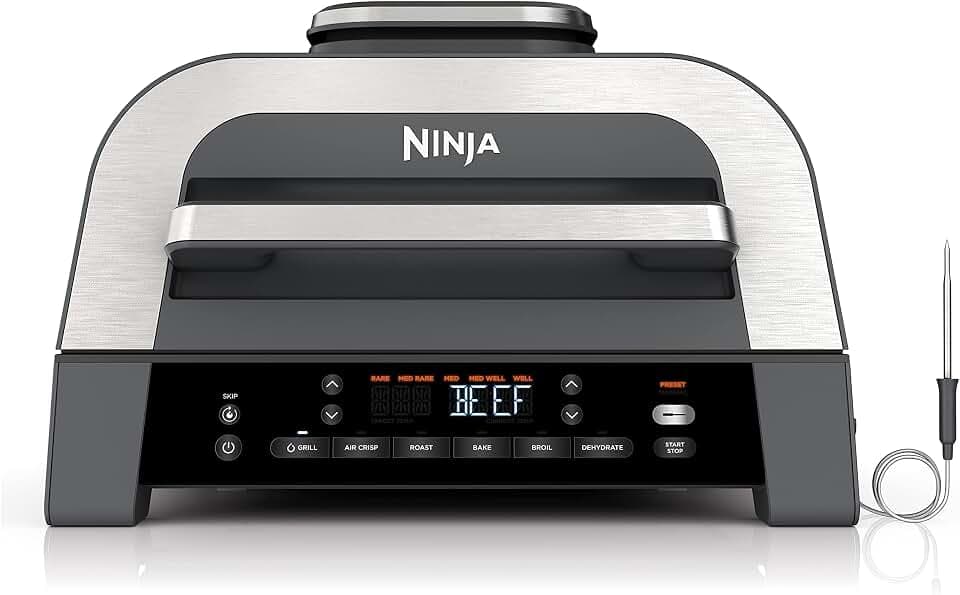 Ninja® Foodi® Smart XL 6-in-1 Indoor Grill & Air Fryer, Black/Silver, DG551