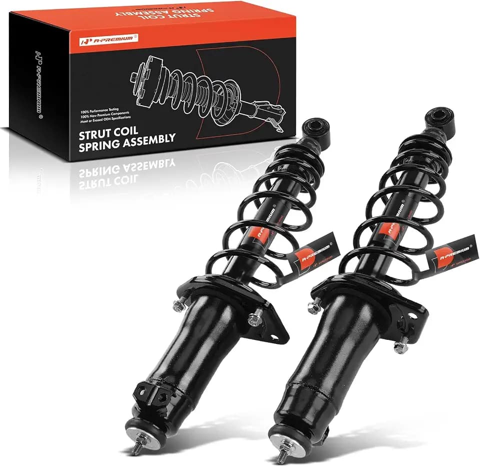 A-Premium Rear Complete Strut Assemblies with Coil Springs, Set of 2