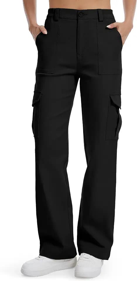 SEVEGO Tall Women's 32/34/36 Inseam Cargo Pants Straight Leg Casual Relaxed Work Trousers Streetwear Y2K 6 Pockets Chinos
