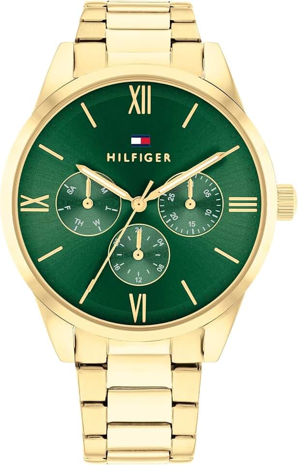 Tommy Hilfiger Multi Zifferblatt Quarz Uhr für Damen mit Edelstahlarmband