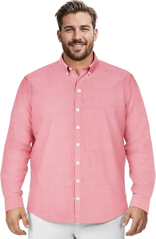 Izod Men's Big & Tall Luxury Classics Long Sleeve Button Down Shirt