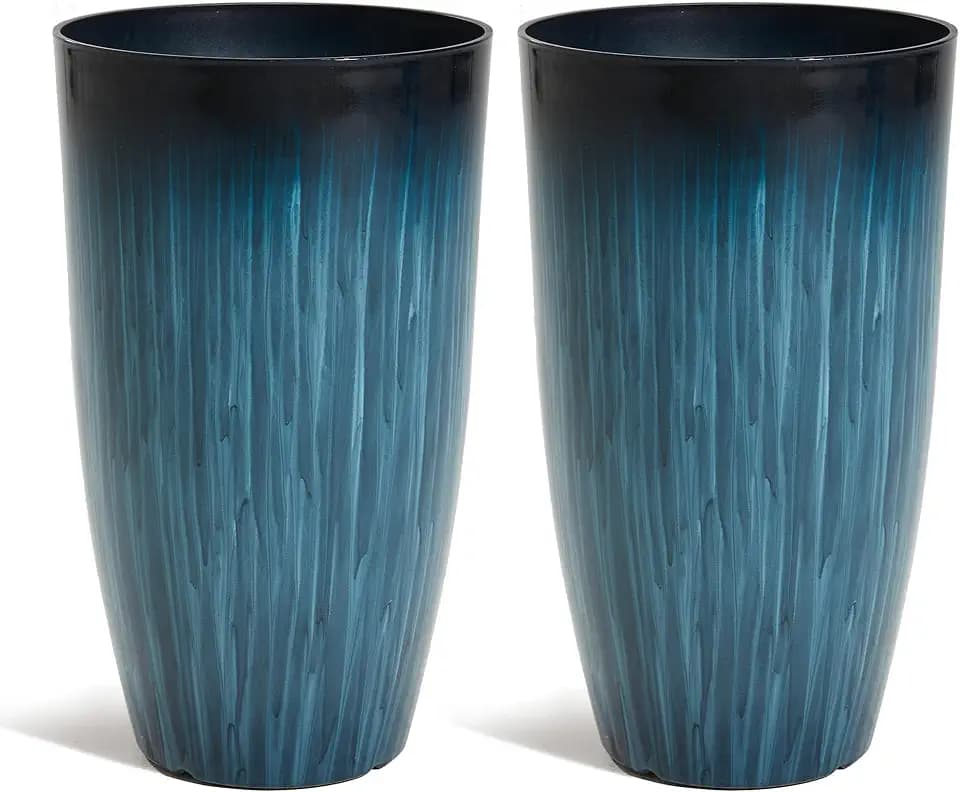 Worth 23.5" H. Tall Planters for Outdoor Plants, Large Plant Pots Set of 2