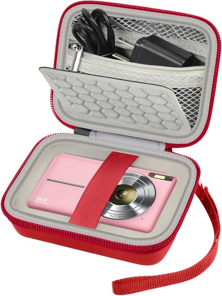 Comecase Digital Camera Case for Kodak PIXPRO FZ45 FZ55 for Travel, Red