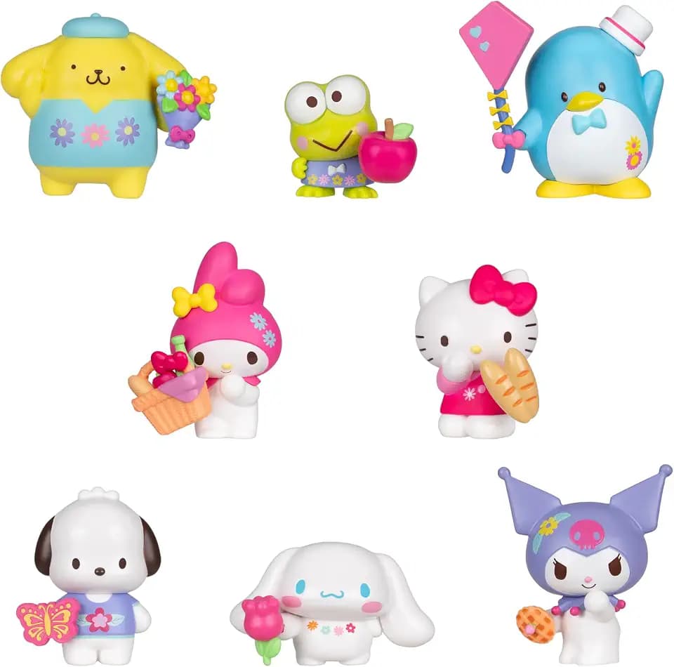 Jazwares Hello Kitty® and Friends Colorful Picnic, 2” Figure 8-Pack - Removable Accessories - Officially Licensed Sanrio Product from Ages 6+