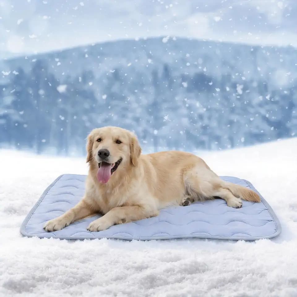 Dog Cooling Mat Non-Toxic Self Cooling Pad for Dogs Cats in Hot Summer Cool Pad Washable & Easy Clean