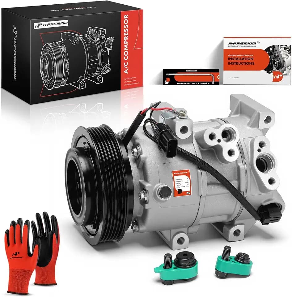 A-Premium Air Conditioner AC Compressor with Clutch Compatible with Hyundai