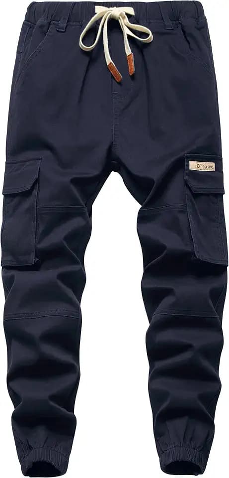 YOUNGSOUL Jungen Cargohose Kinder Stretch Cargo Hose Jogginghose Freizeithose mit Gummizug