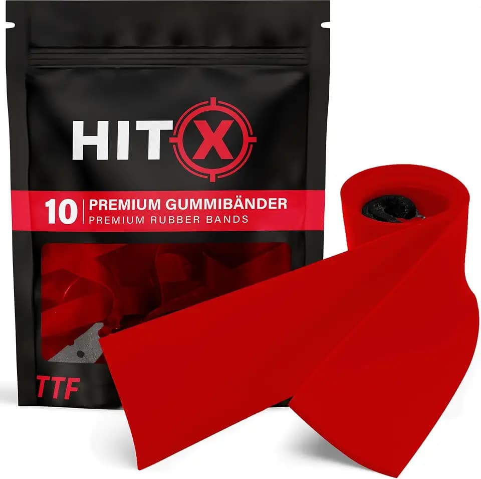 HITX Steinschleuder Gummi 10 Stück - 0,65mm/1,00mm - Ersatzgummi OTT/TTF