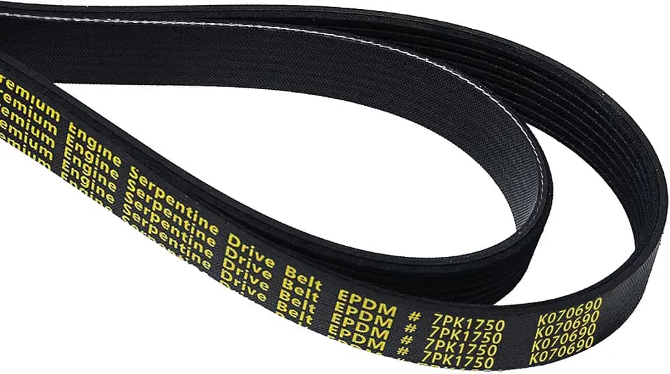 7PK1750 Serpentine Belt V-Ribbed Drive Belt Compatible with 2007-2009 Honda CR-V L4 2.4L,2004-2008 Acura TSX L4 2.4L-Gas Only 68.9 inch Length Replace K070690,117205X00A,1070690