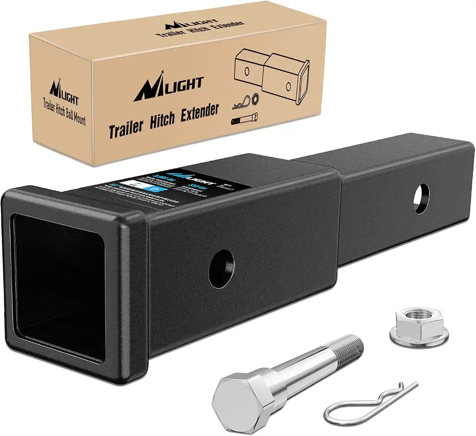 Nilight Trailer Hitch Extender 7" fits 2 Inch Receiver 3500 lbs GTW