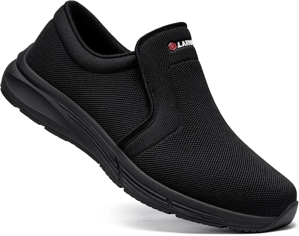 LARN SAFETY Non Slip Work Shoes Men Waterproof Restaurant Kitchen Chef