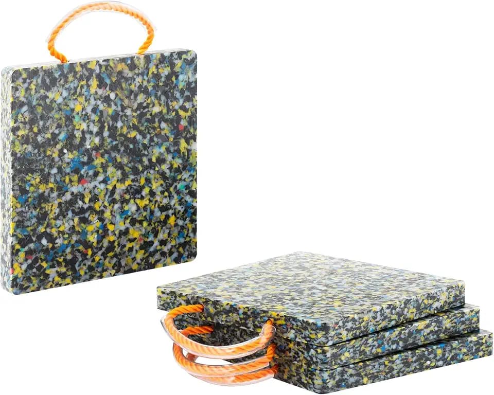MSW MSW-CP-300-7 Kranplatten 30 x 30 x 3 cm Traglast bis zu 7.000 kg 4 Stück abgerundete Ecken Unterlegplatten Abstützplatten Stützplatten