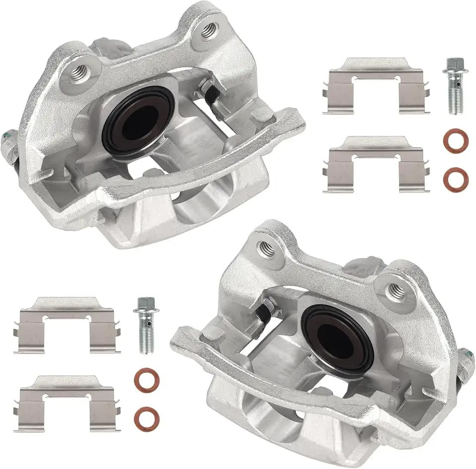 KUSATEC 18B5059 18B5058 Rear Disc Brake Caliper with Bracket fit for Buick Enclave 2008-2017;Cadillac XTS 2013-2019;Chevy Traverse 2009-2017;GMC Acadia 2007-2016/Limited 2017;Saturn Outlook 2007-2010