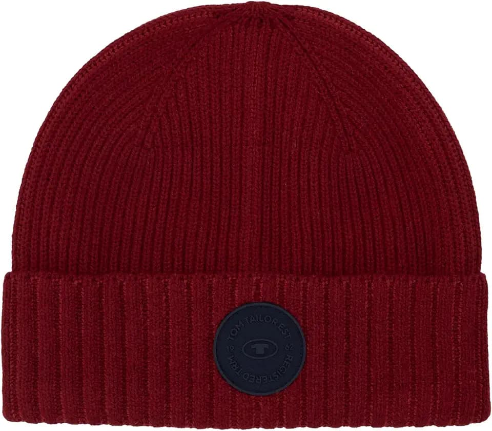 Tom Tailor Herren Beanie Strick-Mütze