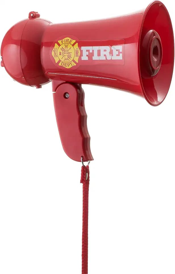 Dress Up America Kids Firefighter Megaphone with Siren Sound & Microphone