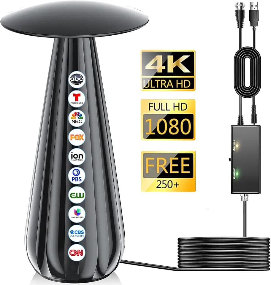 Digital Antenna for Smart TV, HDTV Antenna for Local Channels, Supports 4k 8k 1080p All TVs