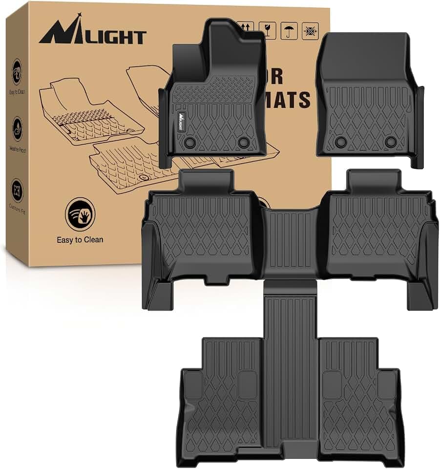 Nilight TPE Floor Mats for Toyota Sequoia 2023 2024 2025 2026