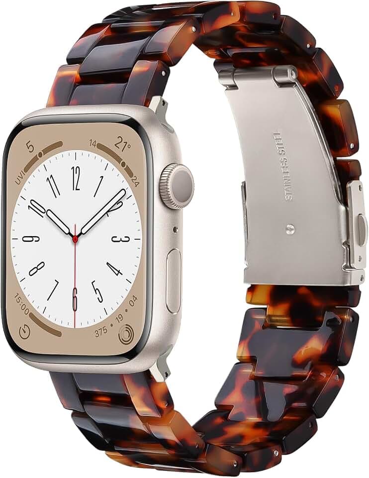 V.R.HOPE Harz Armband für Apple Watch 40mm 41mm 42mm 38mm Damen Herren