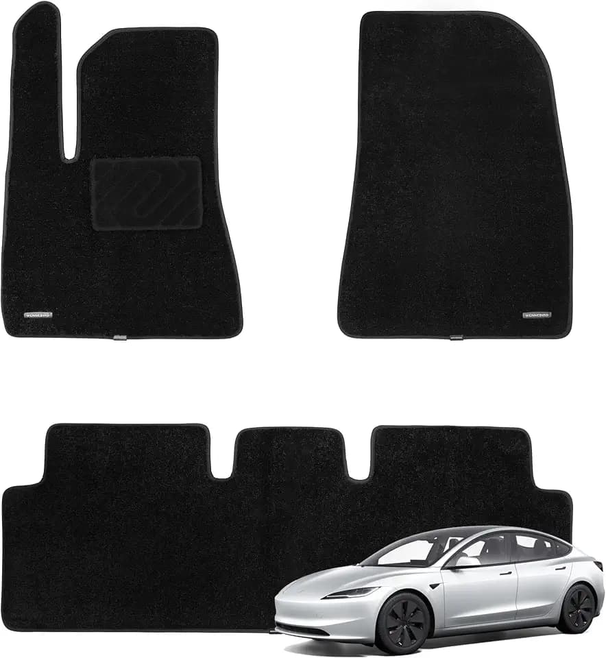 WENNEBIRD Carpet Floor Mats for Tesla Model 3 2024-2026, 3Pc