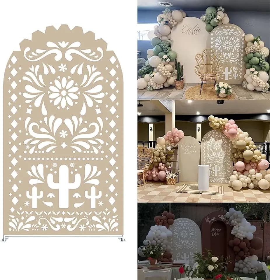 Arch Backdrop Cover Birthday Party Baptism Cutie Baby Shower Arch Stand Spandex Covers Wedding Mexican Fiesta Pregnant Parties Decorations Props (3X6ft,G3763)