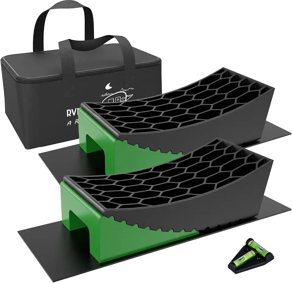 RVMATE Camper Levelers 8-Piece Kit RV Leveling Blocks Camper Wheel Chocks