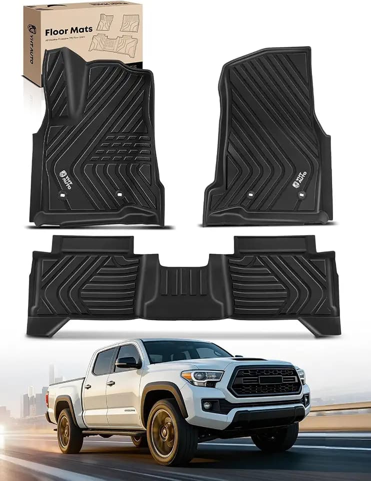 YHTAUTO Automotive Floor Mats for Toyota Tacoma 2024-2026 Double Cab