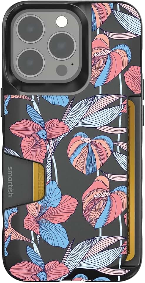 Smartish® iPhone 13 Pro Wallet Case - Wallet Slayer Vol. 1 [Slim + Protective] - Oh Lily - Drop Tested 6FT - Credit Card Holder - Floral Case for Women - Fits Apple iPhone 13 Pro