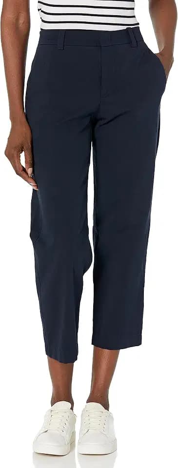 Vince Women's Mid Rise Washed Cotton Crop Pants