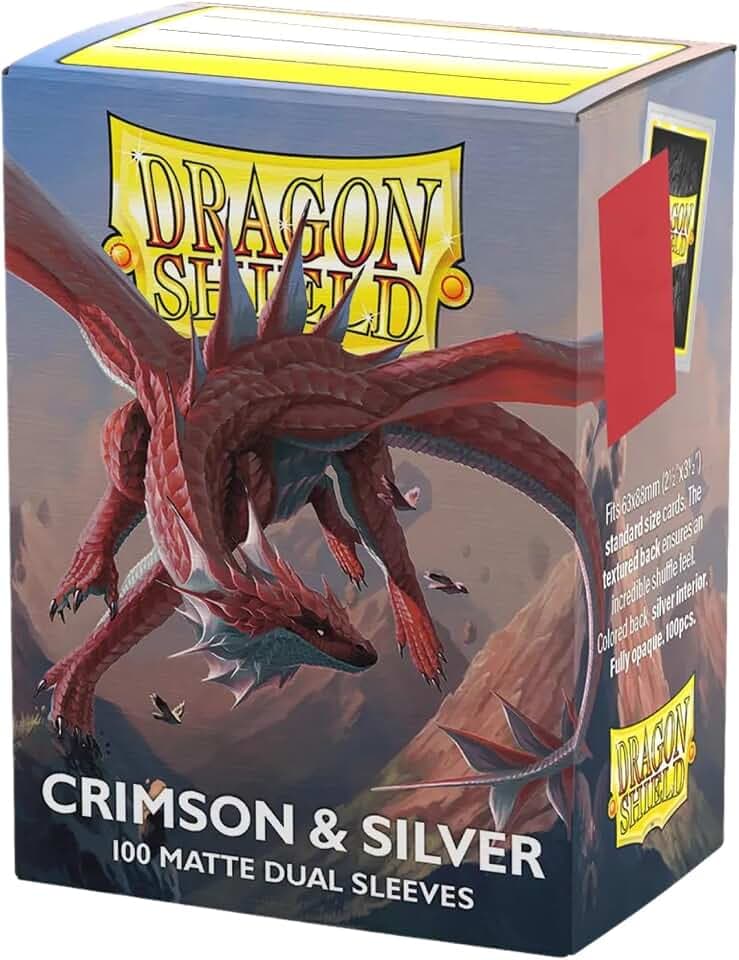 Dragon Shield: Matte – Dual Crimson & Silver(100)