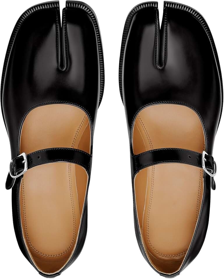 KOKOMOMO Split Toe Mary Jane Flats Tabis New Ballet Work Party Dress Shoes