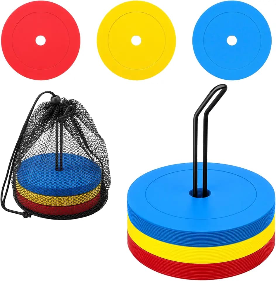 24er Markierungsscheiben, 15cm Markierungsteller Fussball Flach für Sportarten Wie Fußball, Basketball Handball Geeignet Sind